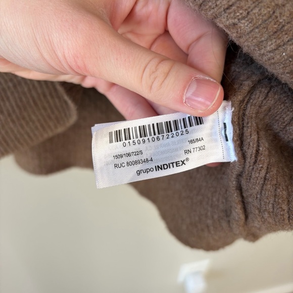 Zara Brown Oversized Knit Marl Sweater - Picture 5 of 13